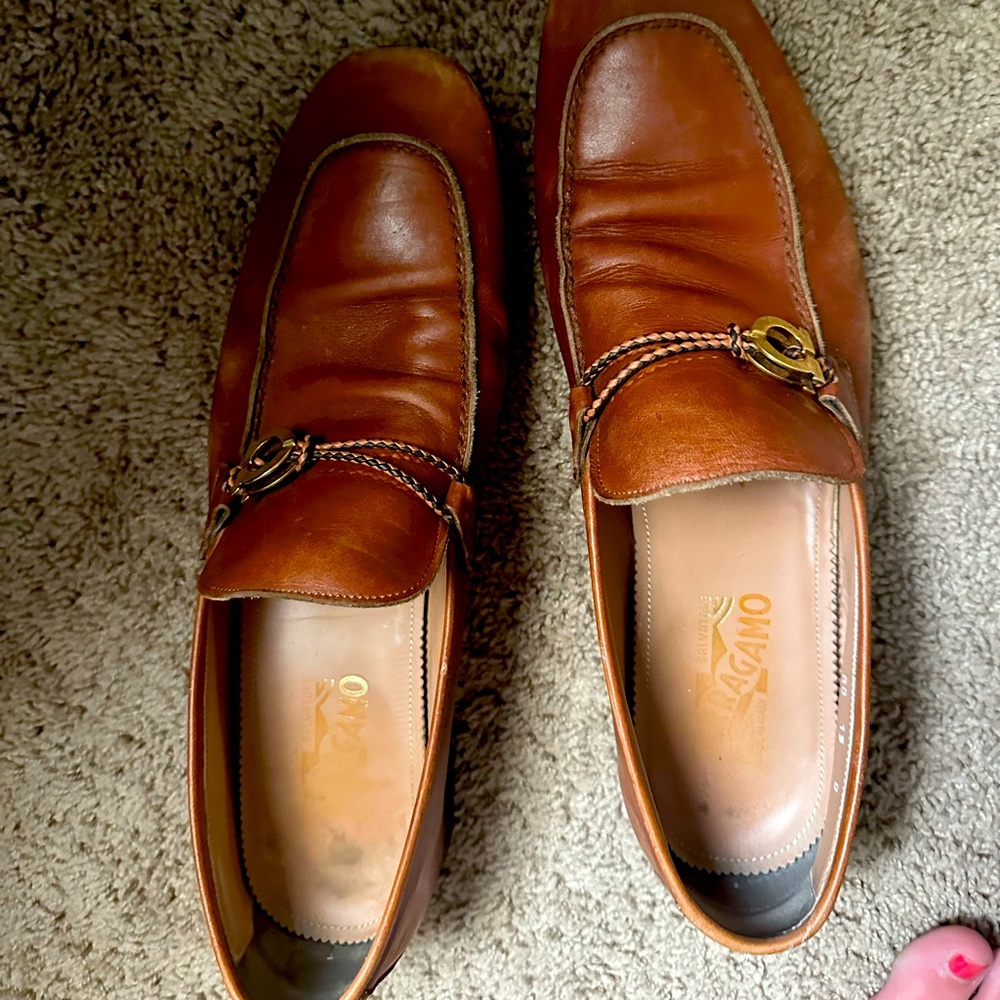 Brown men’s Steven Ferragamo shoes size 13
